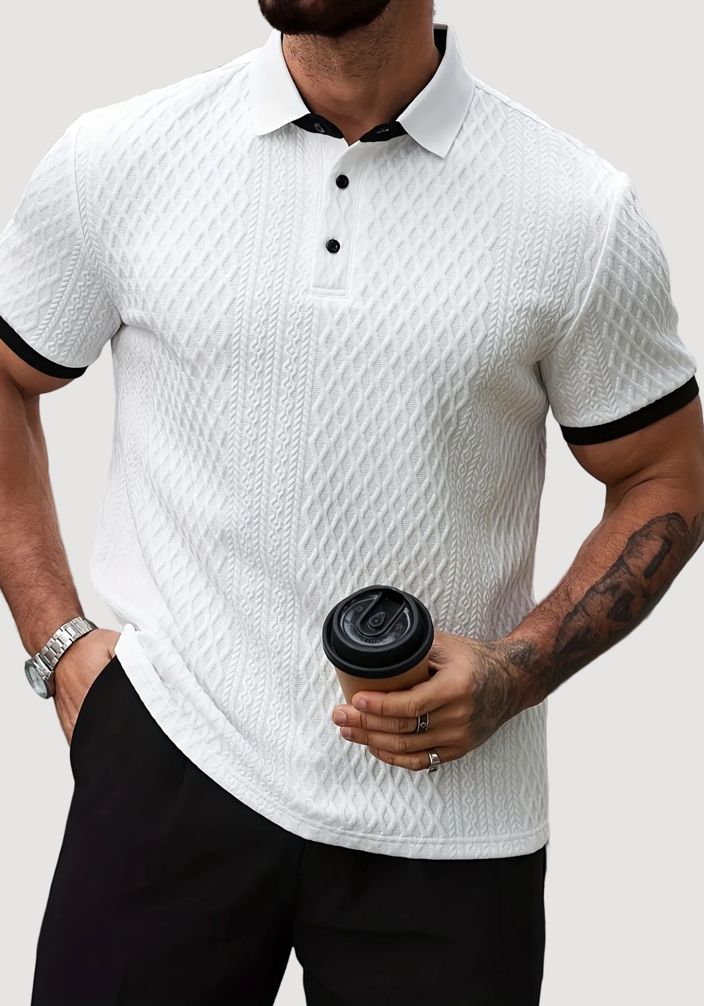 Camisa Polo Knit Texture