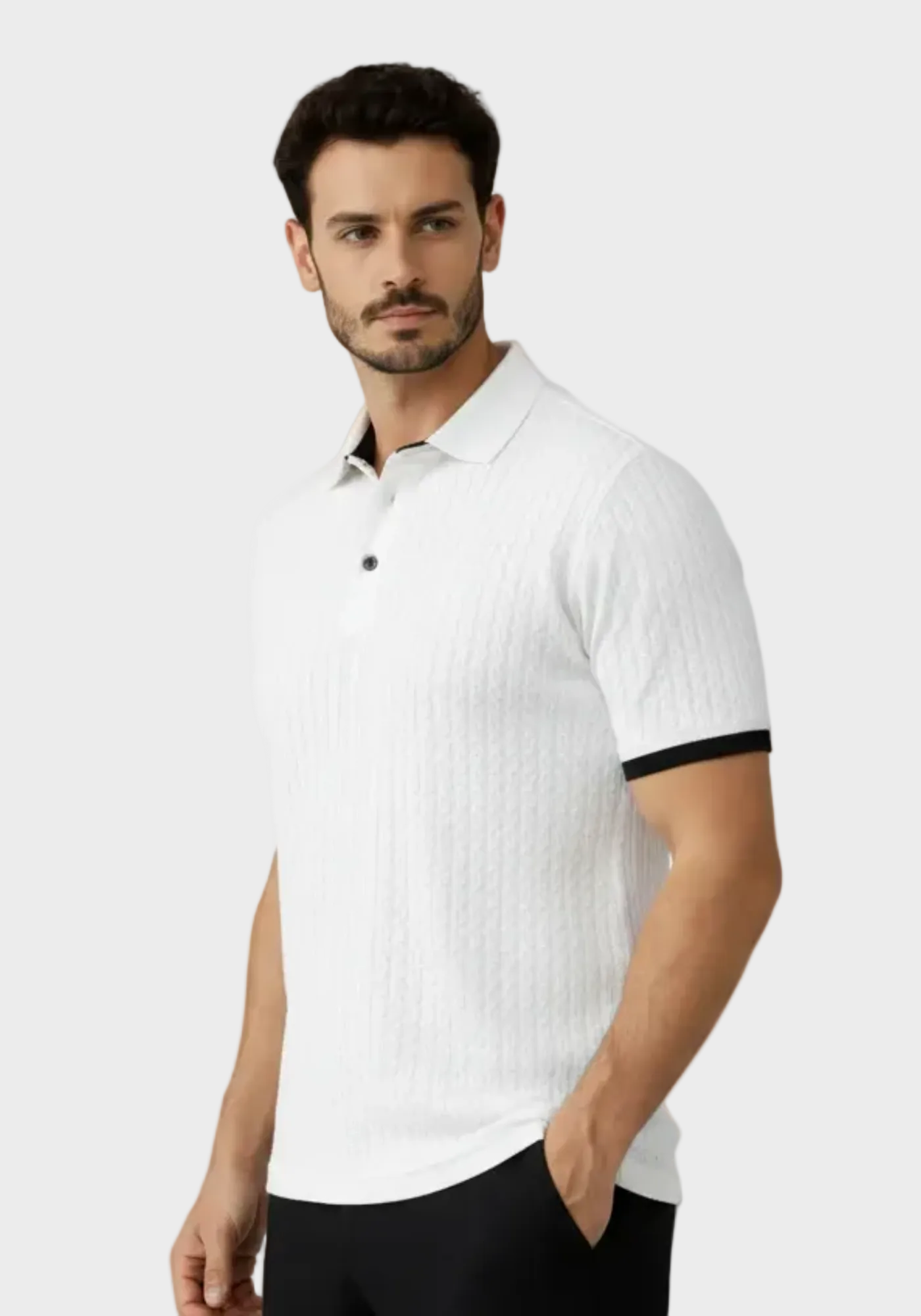 Camisa Polo Knit Texture