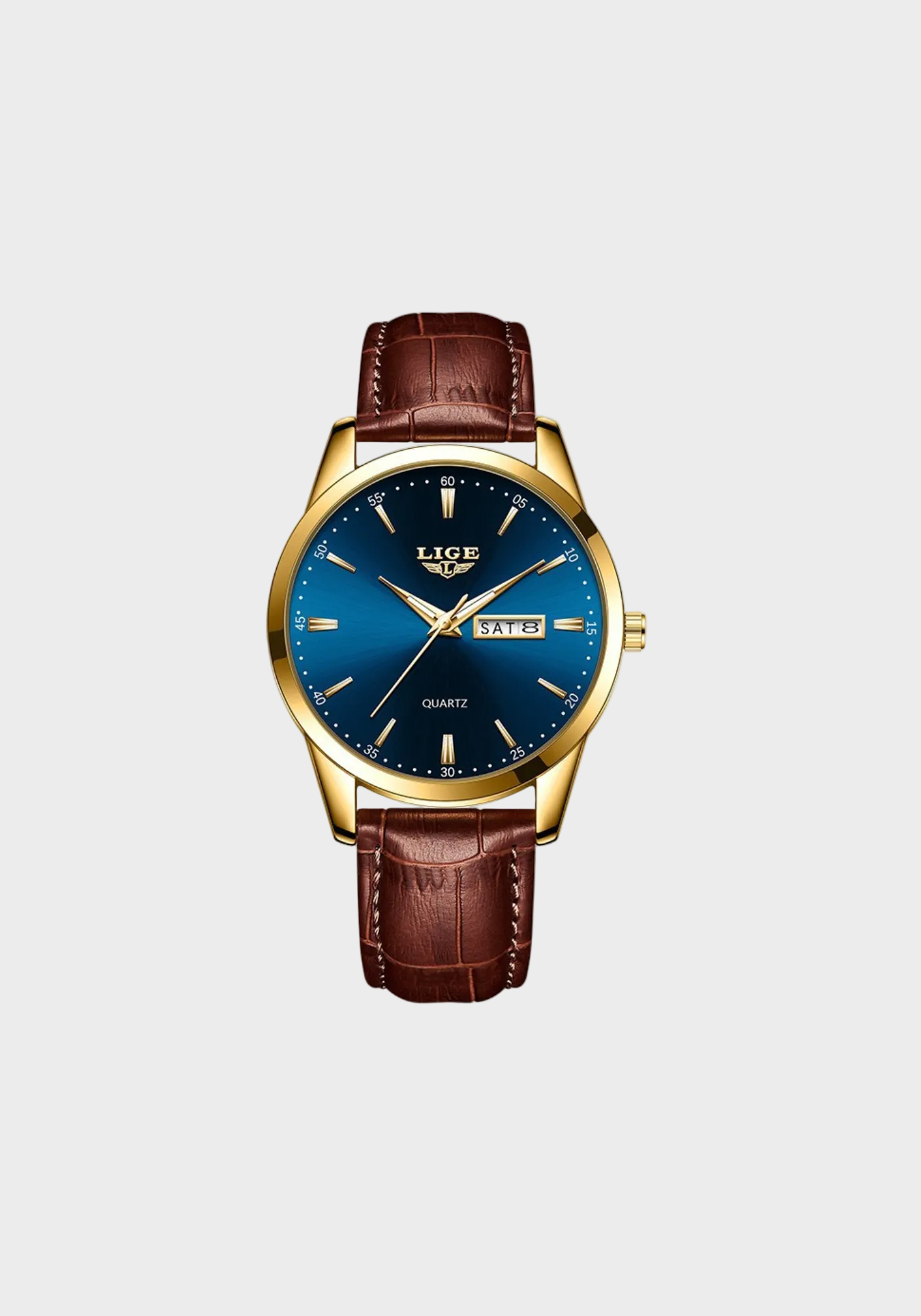 Relógio Clássico em Couro