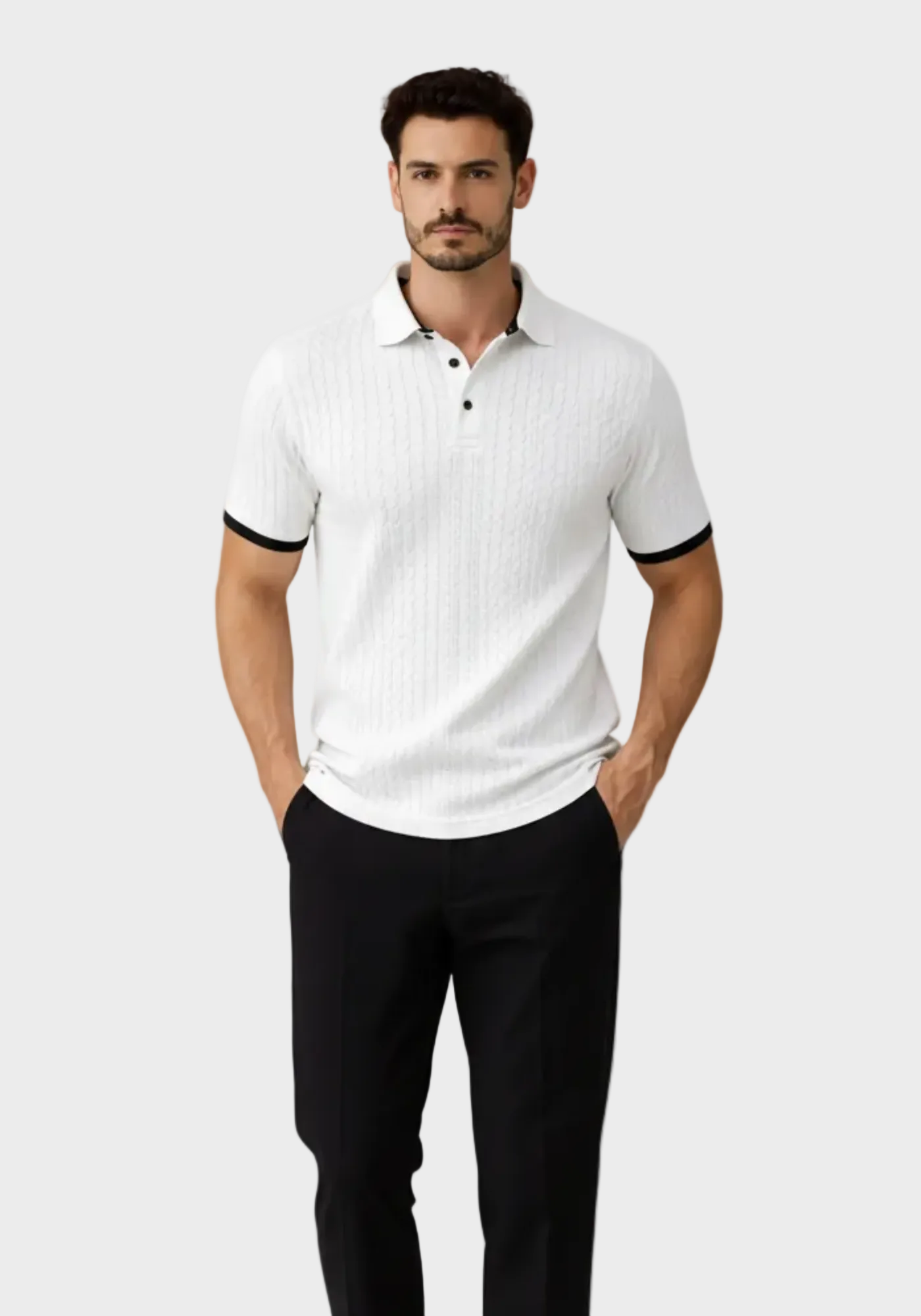 Camisa Polo Knit Texture